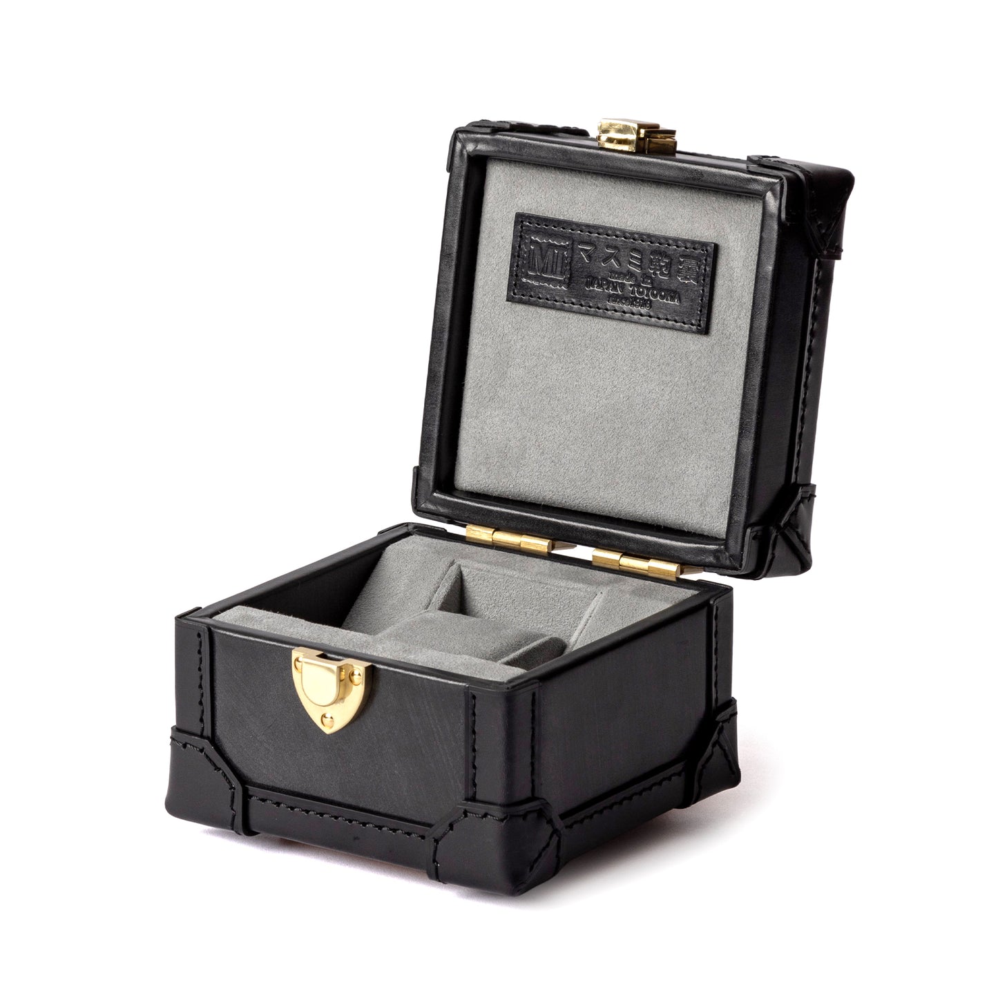 ブライドルレザー時計ケース ブラック