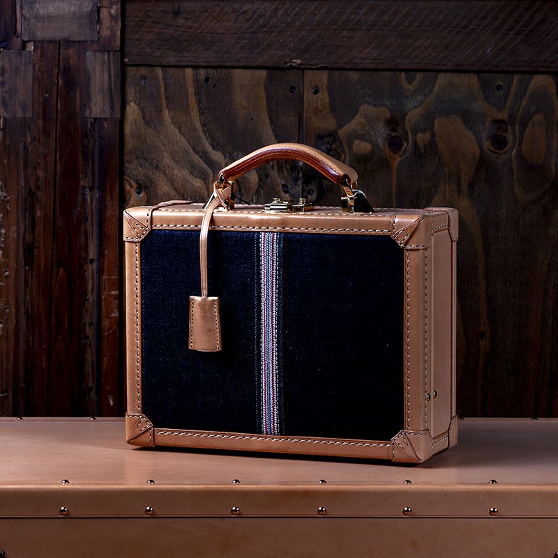 【井原デニムコラボ】 トラベルトランクS イタリアブッテーロ