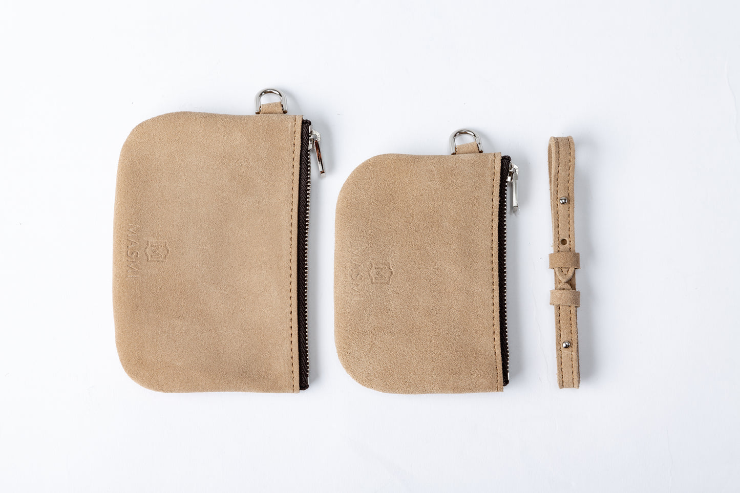 Round feel Suede Pouch