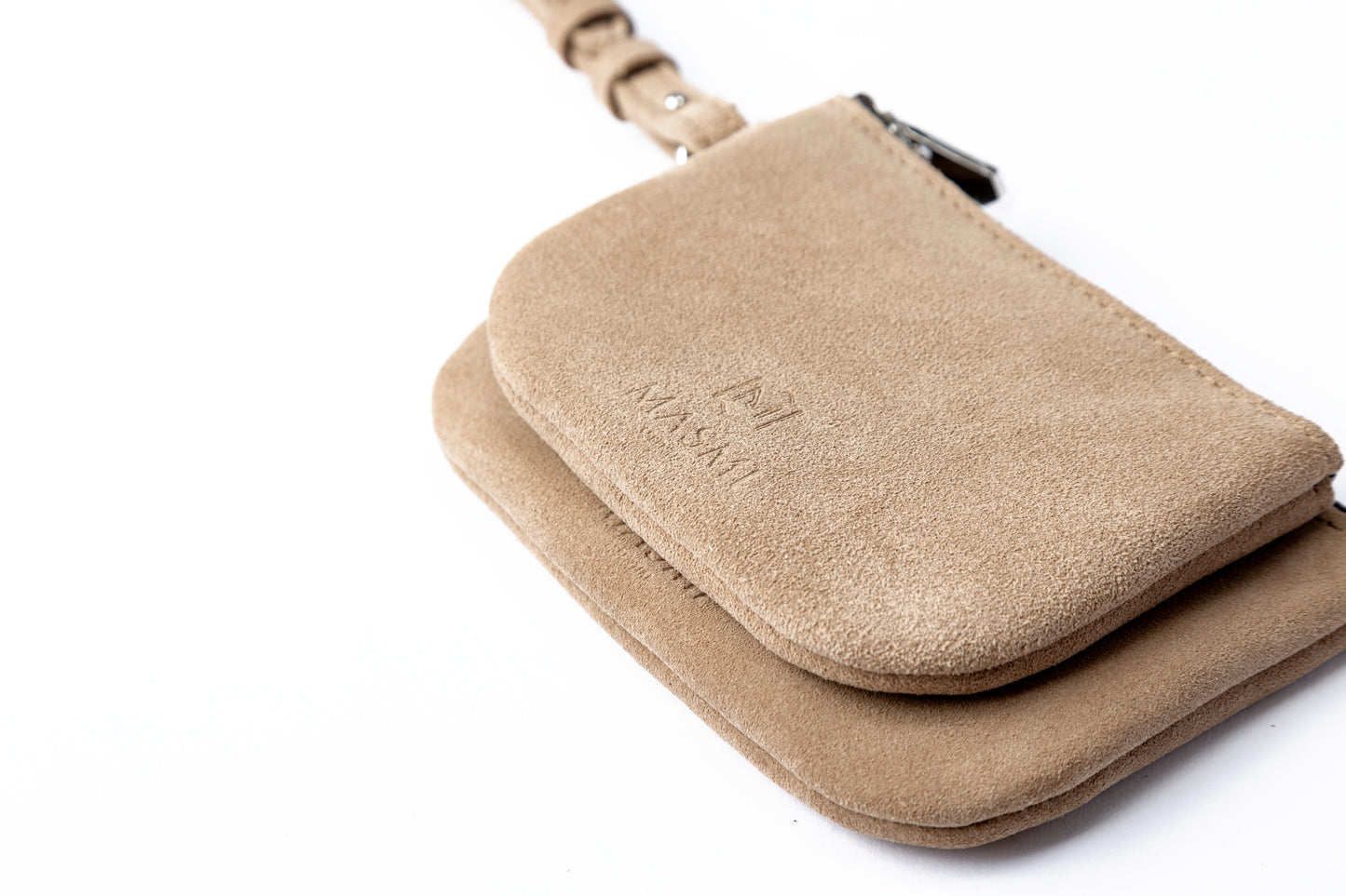 Round feel Suede Pouch